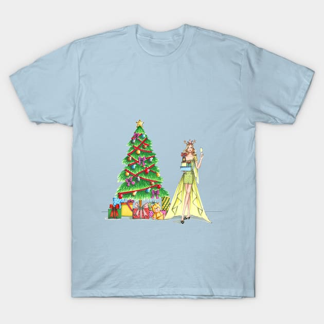 Christmas Illustration 3 T-Shirt by Ji Illustrator